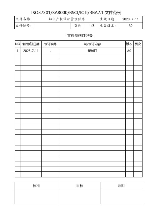 46知识产权保护管理程序