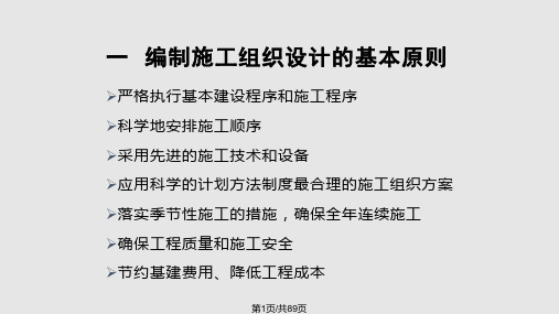 长安大学公路学院概预算公路施工组织设计PPT课件