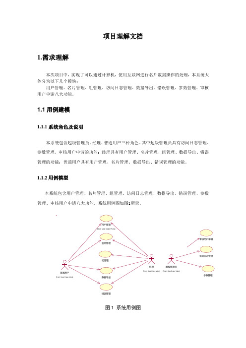 名片管理系统需求文档