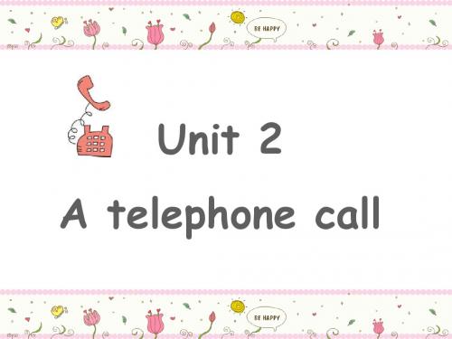 (苏教牛津版)五年级英语下册 5B Unit 2 A telephone call PartC