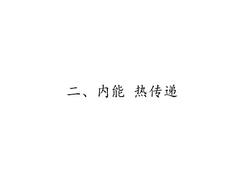 苏科版初三上册物理 12.2内能 热传递课件
