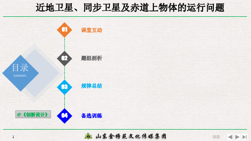 4-5-2-考点强化：近地卫星、赤道上物体及同步卫星的运行问题