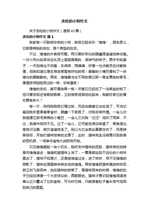 关于贪吃的小狗作文（通用43篇）