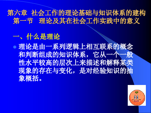 第六章社工理论基础与知识体系的建构