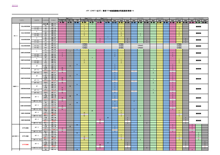 电池连线分色表