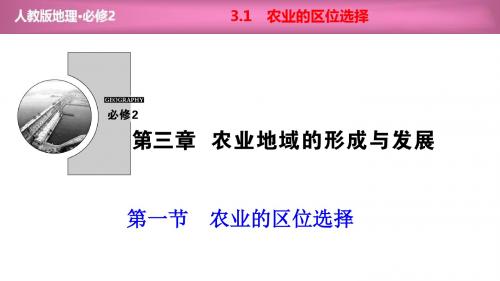 人教版高一地理必修2 同步教学课件第3章  第1节  农业的区位选择