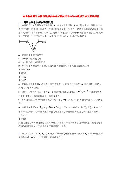 高考物理图示法图像法解决物理试题技巧和方法完整版及练习题及解析