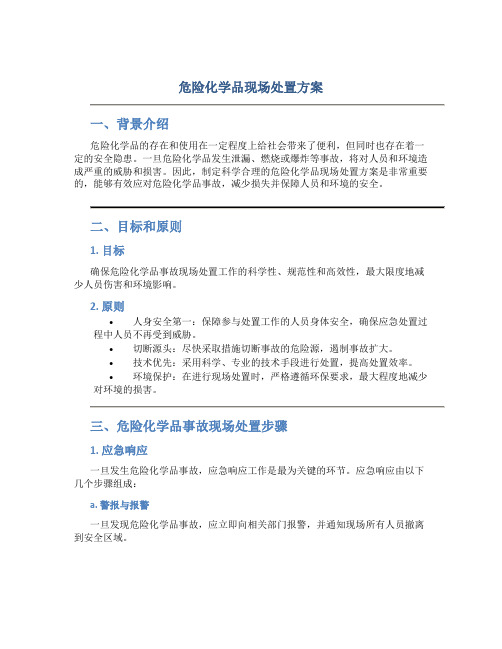 危险化学品现场处置方案