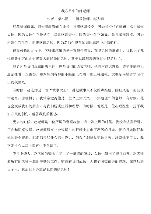 好老师-桑晓涵