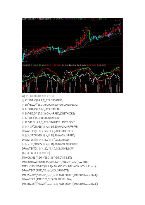 KDJ日周月同共振金叉公式通达信指标公式源码