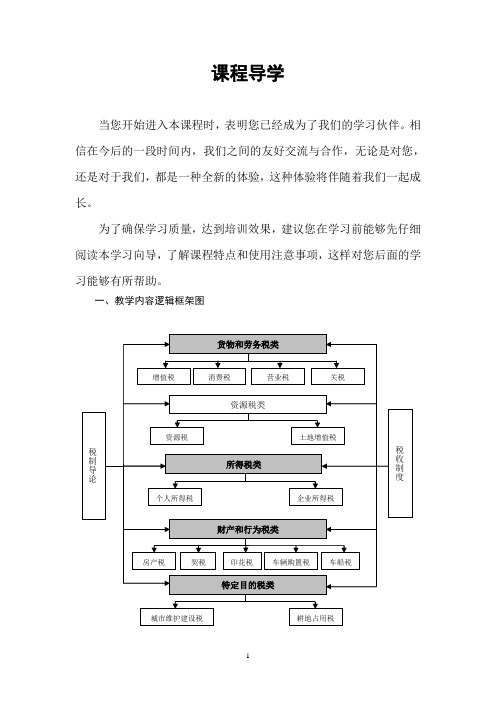 《中国税制》课程学习指南