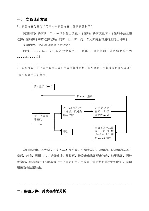 c++n皇后问题(含源码)