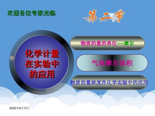 高中化学 第一章 从实验学化学 第二节 化学计量在实验