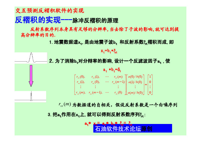 脉冲(预测)反褶积原理