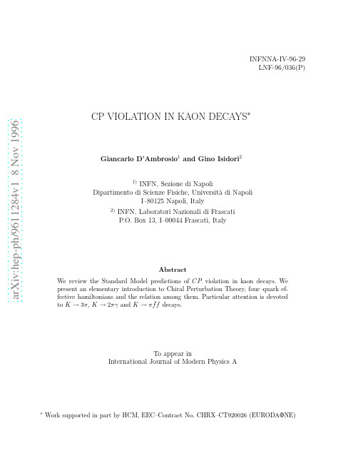 CP violation in kaon decays