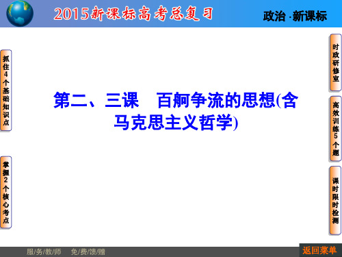 第2、3课 百舸争流的思想(含马克思主义哲学)