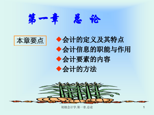 初级会计学第一章总论