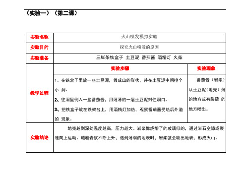 五年级上册试验操作