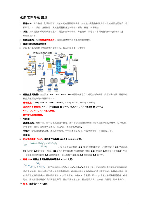 水泥工艺学知识点