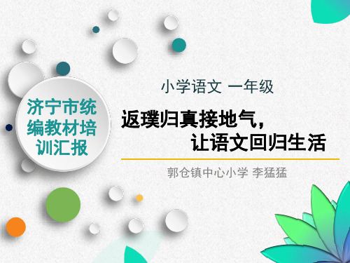 2017年“部编本”新教材小学语文培训资料(国统编教材)PPT幻灯片