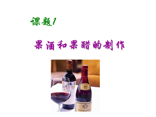 1.1果酒和果醋的制作课件(共25张PPT)