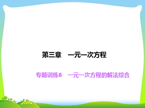 一元一次方程的解法综合-课件