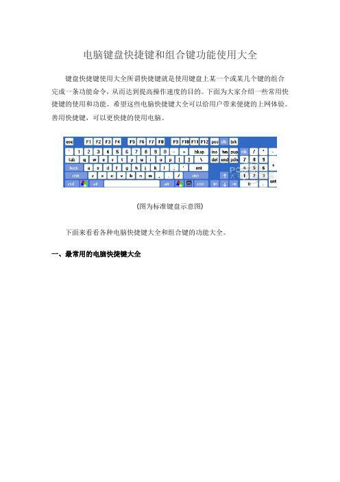 电脑键盘快捷键和组合键功能使用大全