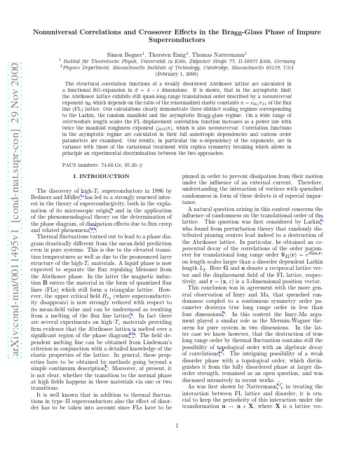 Nonuniversal Correlations and Crossover Effects in the Bragg-Glass Phase of Impure Supercon