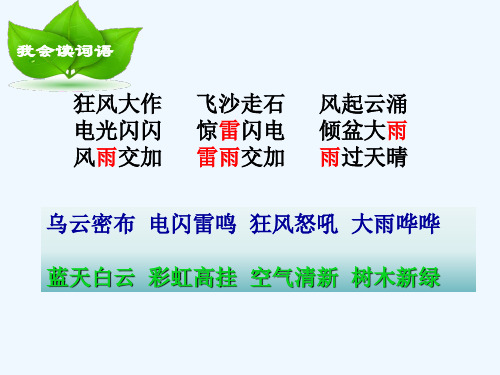 人教版二年级语文下册《雷雨》第二课时