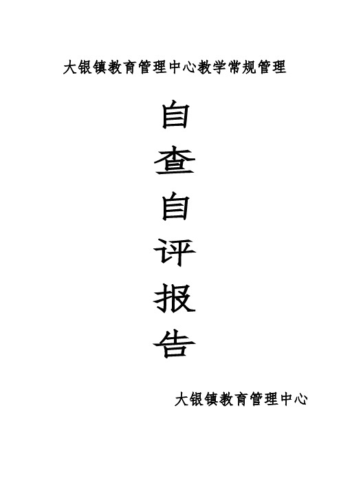 2013年,教学常规,自查自评报告