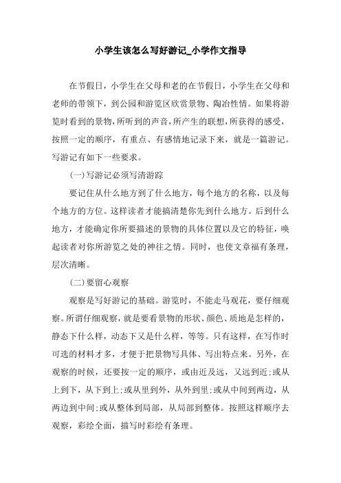 小学生该怎么写好游记_小学作文指导.docx