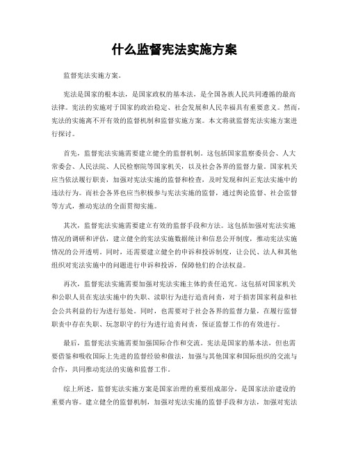 什么监督宪法实施方案