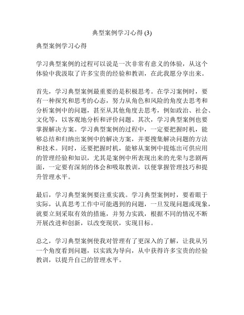 典型案例学习心得 (3)