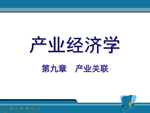 产业关联产业经济学王俊豪版PPT课件