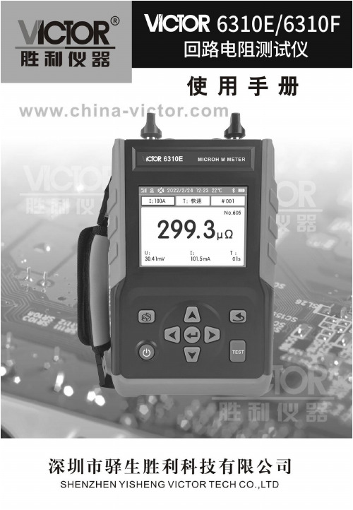 胜利仪器 VICTOR 6310E 6310F回路电阻测试仪 说明书