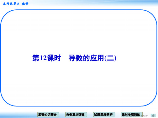 2015高考数学一轮配套课件：2-12 第12课时 导数的应用(二)