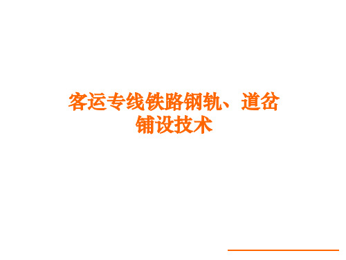 客运专线铁路轨道道岔铺设技术_权威资料_附图丰富_51页