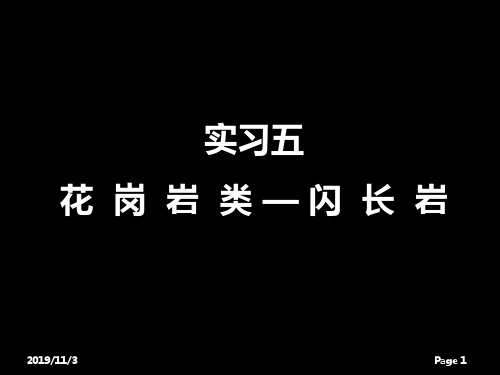 岩浆岩-实习五 花岗岩类-闪长岩2