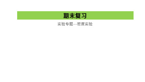 期末复习--实验专题(1)—2020-2021学年苏科版八年级物理下册课件