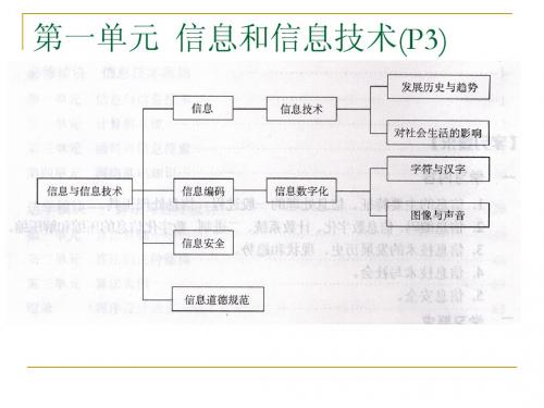 第一单元  信息和信息技术 复习