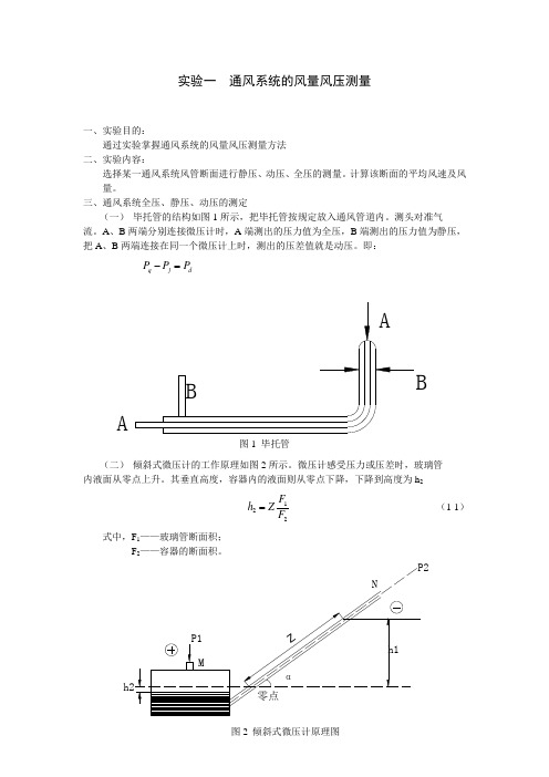 通风系统的风量风压测量