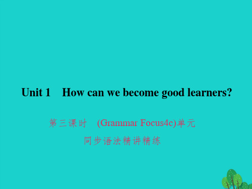 九年级英语全册 Unit 1 How can we become good learners(第3课