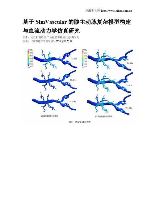 基于SimVascular的腹主动脉复杂模型构建与血流动力学仿真研究