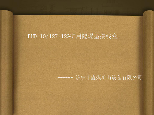 矿用隔爆型接线盒