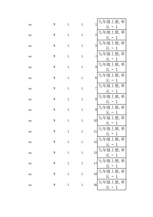 上海教育出版社牛津版九年级单词表