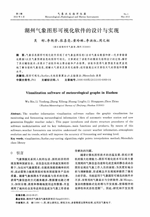 湖州气象图形可视化软件的设计与实现