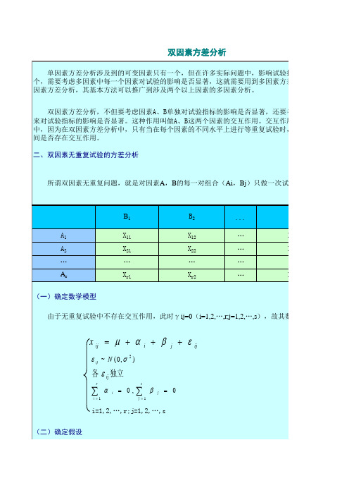 统计学0716双因素方差分析