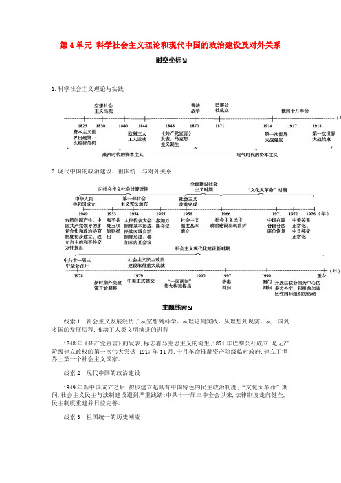 高考历史复习科学社会主义理论和现代中国的政治建设及对外关系学案新人教版