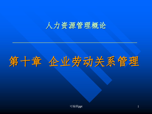 企业劳动关系管理ppt课件