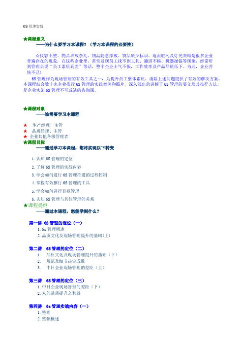 6S管理实战详细版